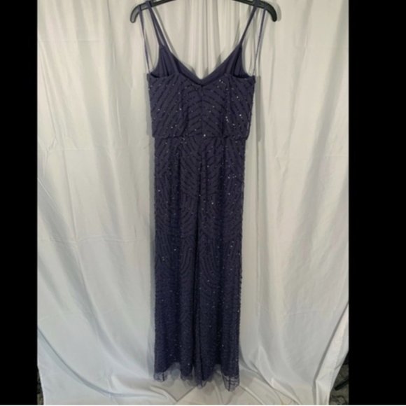 NEW Adrianna Papell Embellished Blouson Gown in Dark Heather [Size 4 ]‎ - Picture 5 of 11